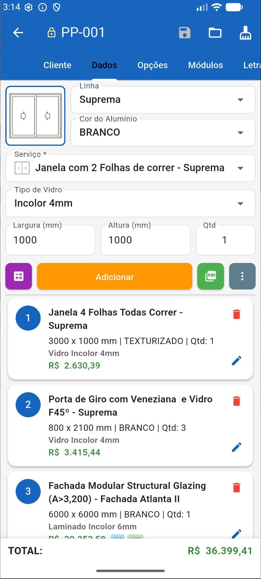 Orçamento Rápido